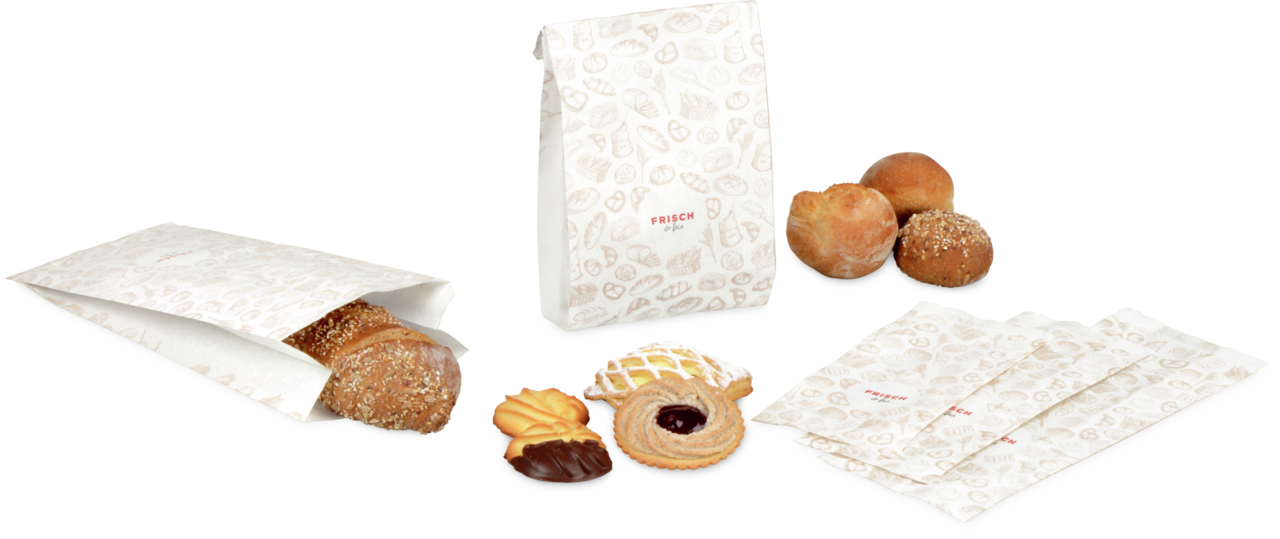 Papierfaltenbeutel «FRISCH & fein» Bäcker