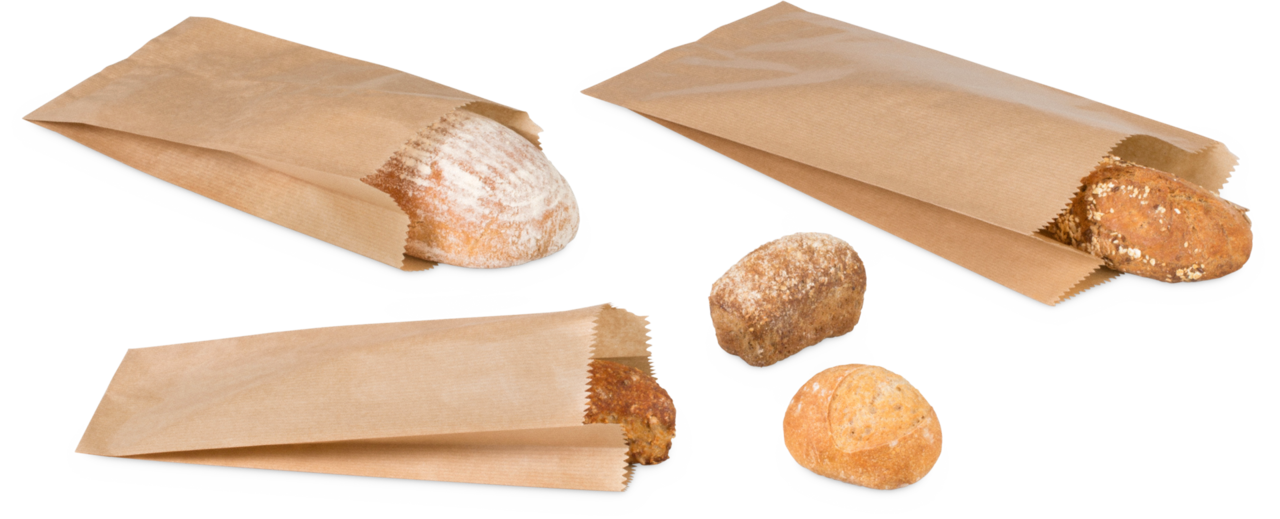 Papierfaltenbeutel braun