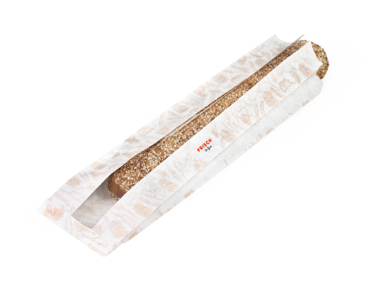 Baguettebeutel mit Sichtstreifen «FRISCH & fein»