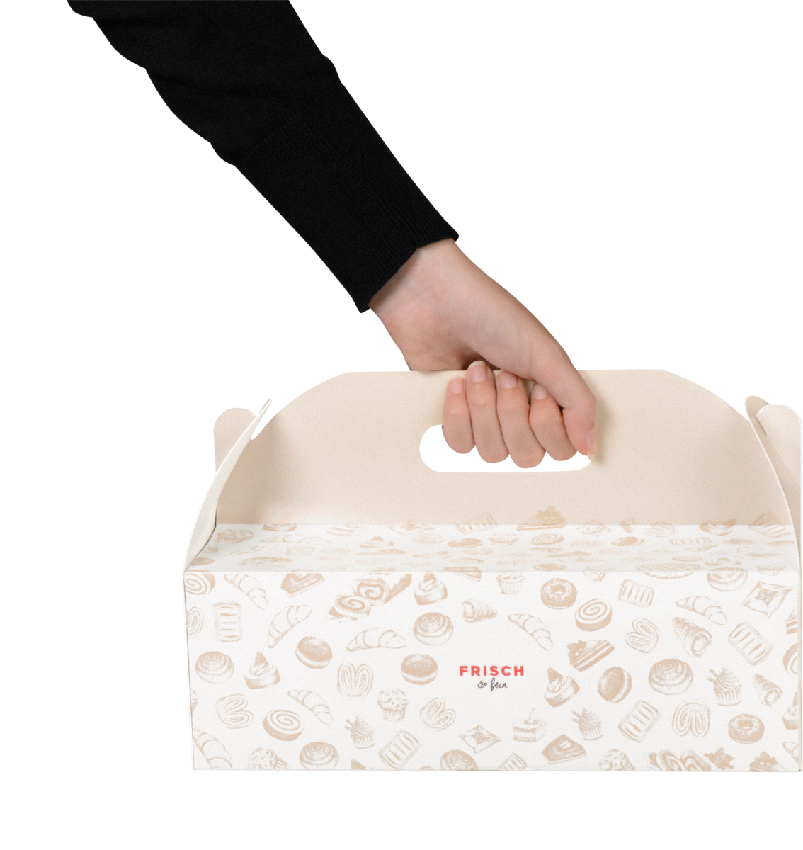 Gebäck-Tragekarton «FRISCH & fein»