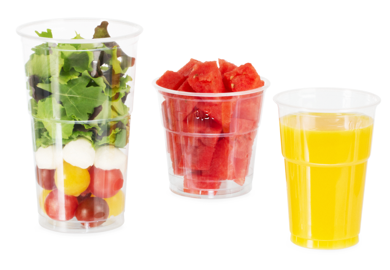 Clear Cup aus rPET mit Eichstrich