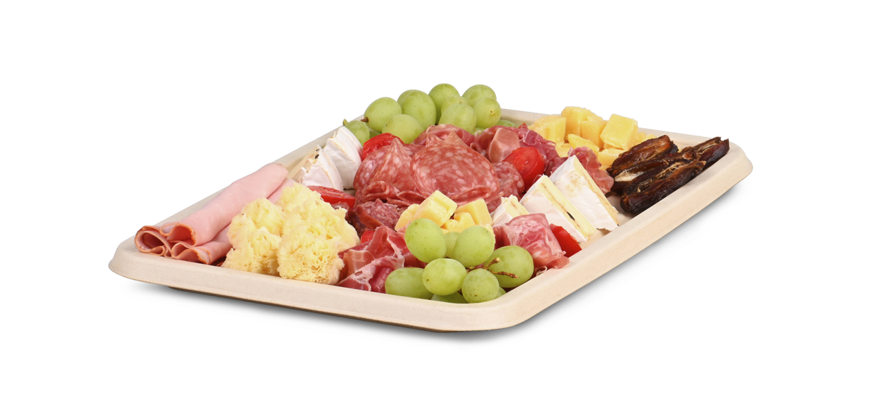 Servierplatte aus Bagasse