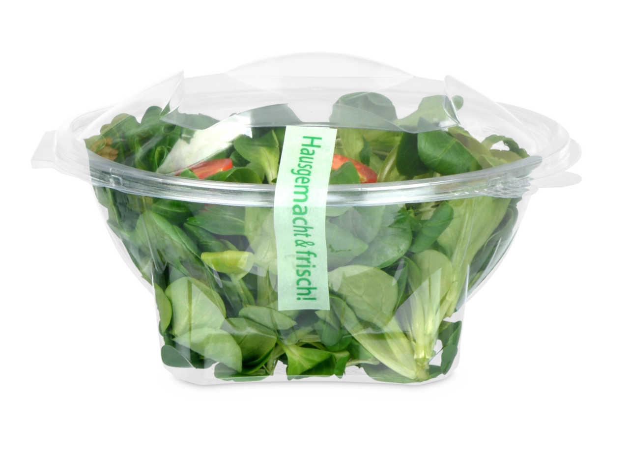 Salatschale aus rPET LIGHT rund mit Deckel