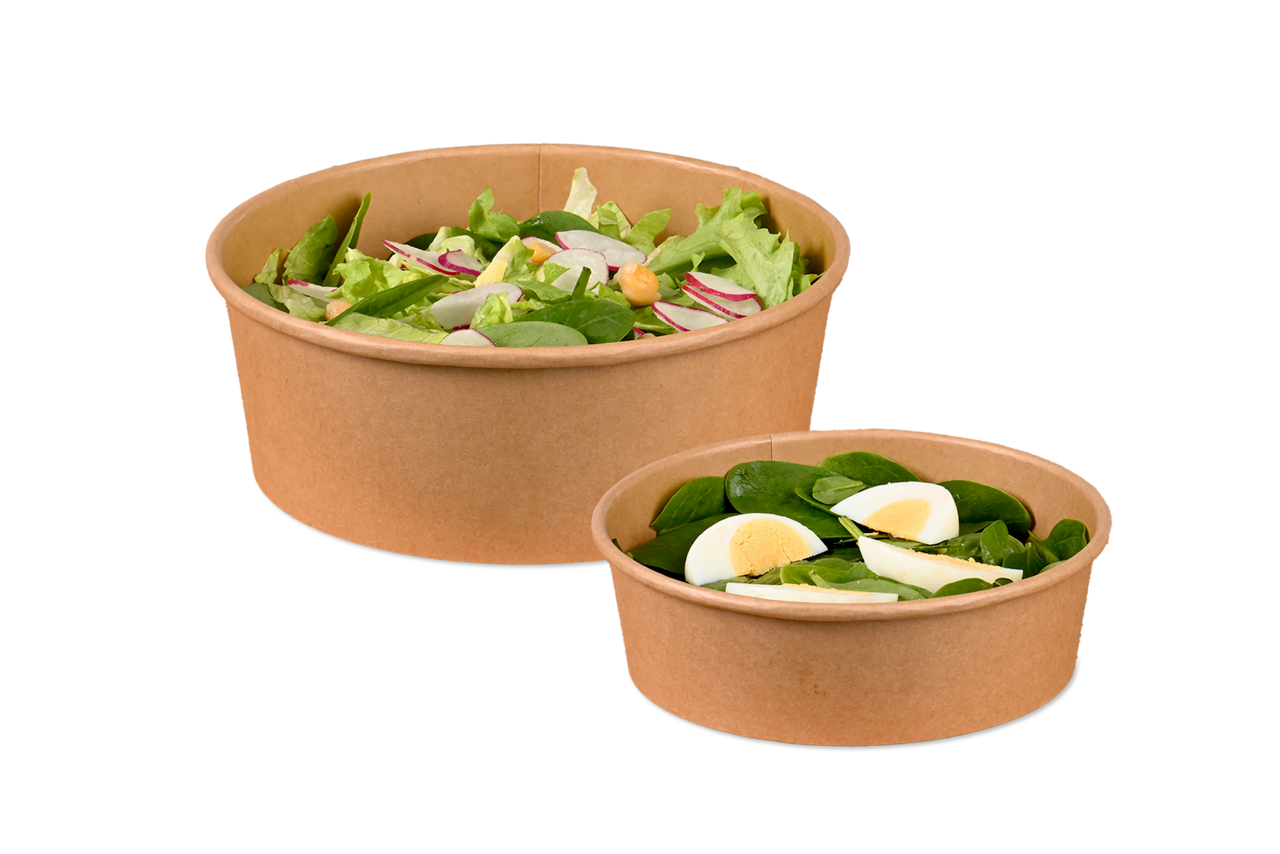 Salatschale aus Pappe rund
