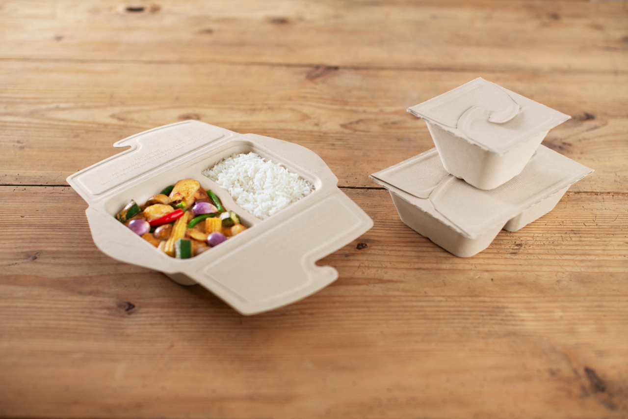 To-Go-Box aus Zellstoff