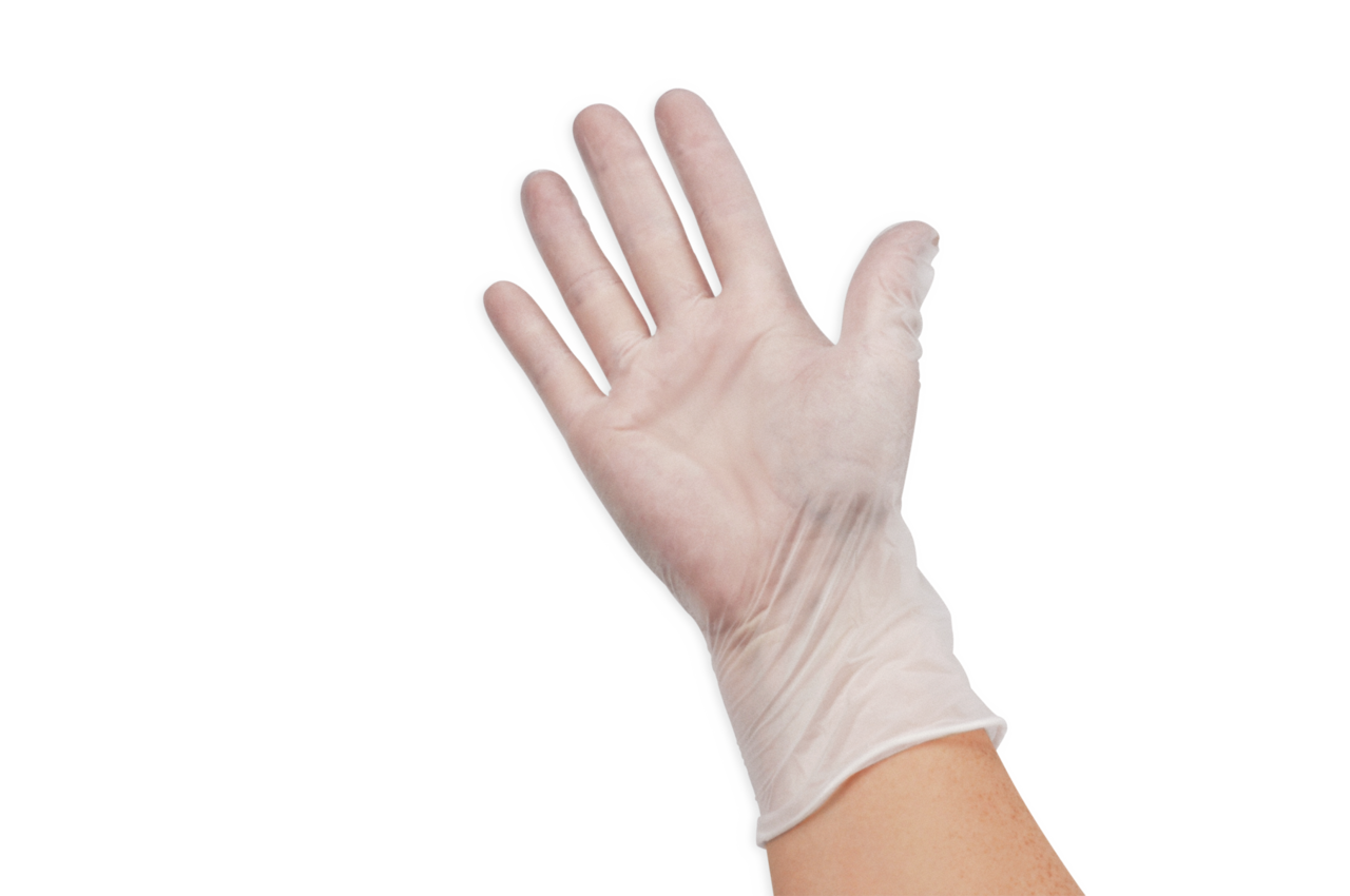 Vinyl-Handschuhe transparent