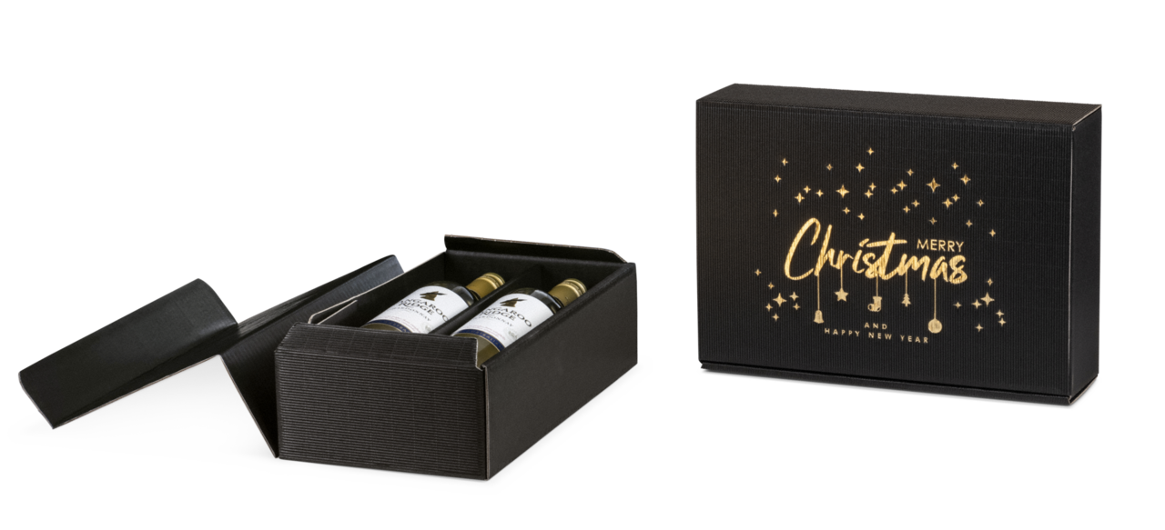 Flaschen-Geschenkkarton GOLDEN WISHES