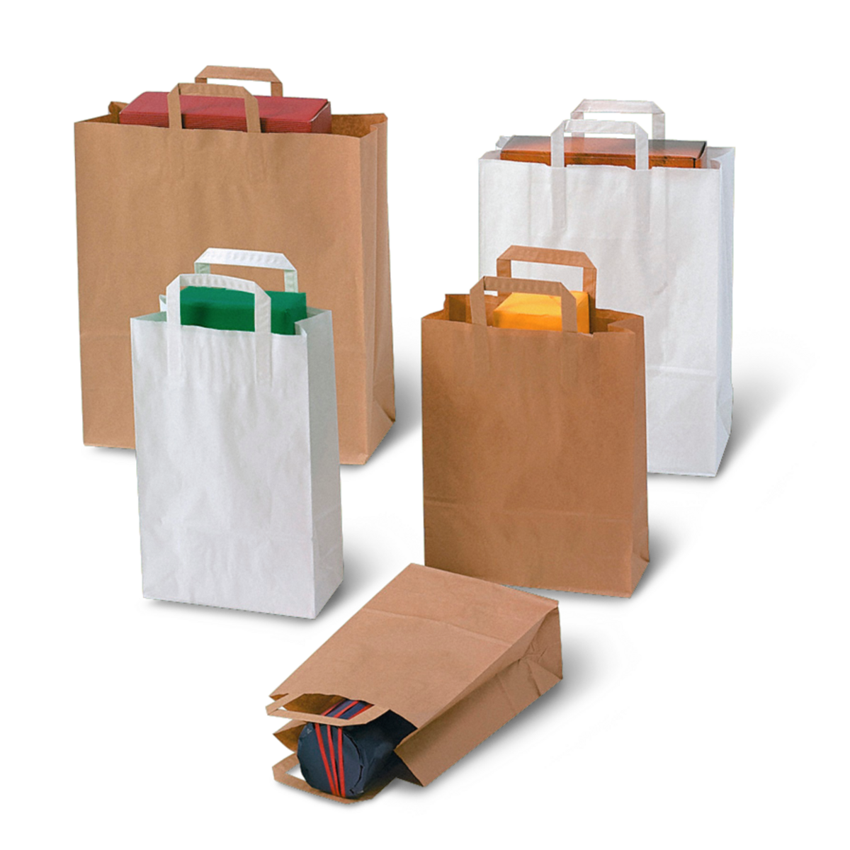 diverse Taschen-Grössen in Braun oder Weiss verfügbar