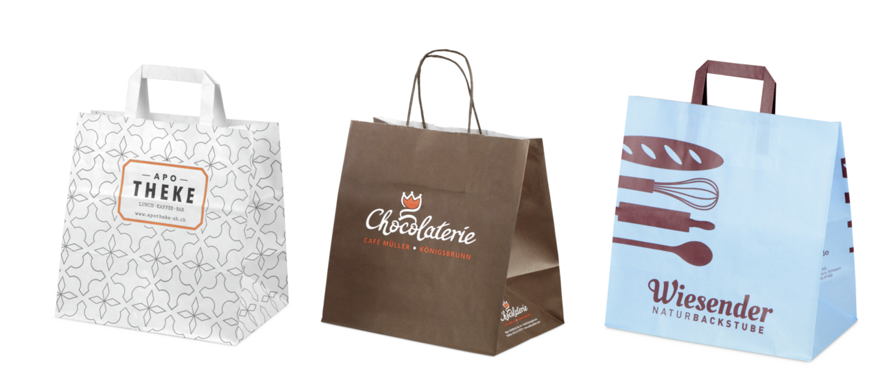 Nutzen Sie Ihre Tragetasche mit breitem Boden als Werbeträger! Sie erhalten diese bereits ab 5'000 Stück mit Ihrem Logo/Design bedruckt. Rufen Sie uns an, wir beraten Sie gerne!