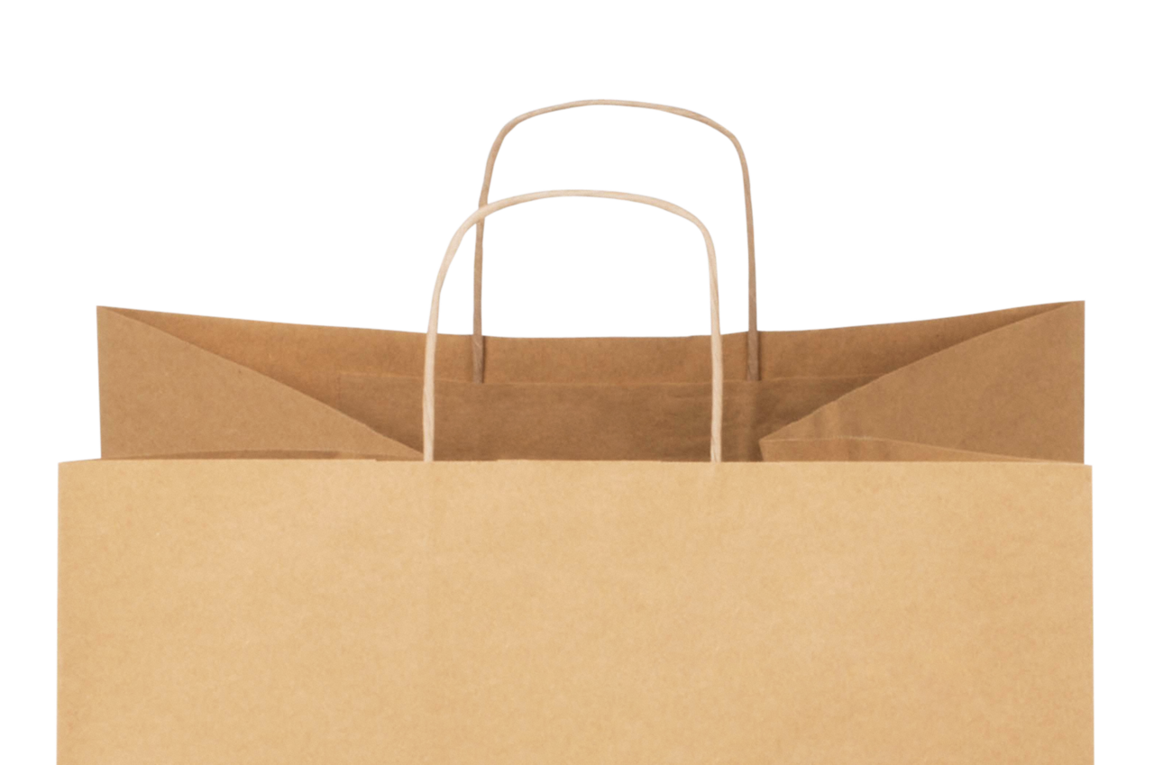 Tragetasche aus Kraftpapier mit gedrehter Kordel XXL