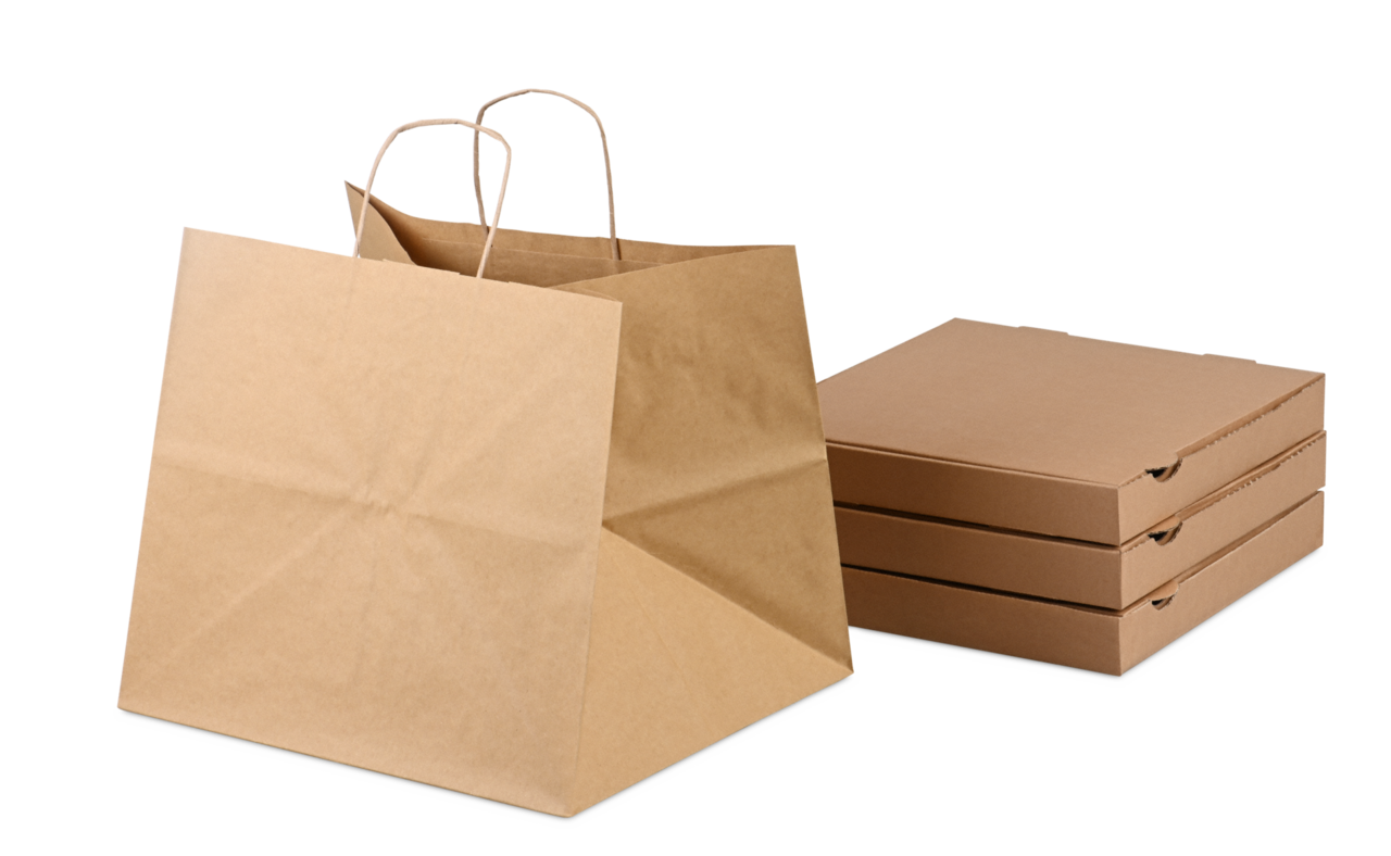 Tragetasche aus Kraftpapier mit gedrehter Kordel XXL