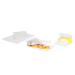 Zuschnitt aus Seidenpapier gewachst