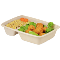 Menüschale aus Bagasse