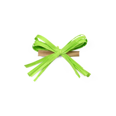 Schleifen-Clip aus Baumwoll-Bast, hellgrün