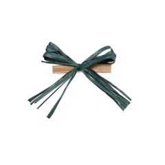 Schleifen-Clip aus Baumwoll-Bast, dunkelgrün