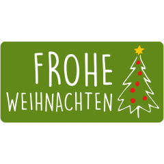 Motiv-Etikett, 45 × 90 mm, rechteckig, «Waldweihnacht»