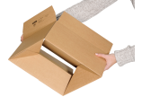 Blitzschnell aufgerichtet! Box seitlich zusammendrücken – Boden richtet sich selbstständig auf und ist fixiert