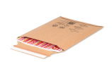 flach angeliefert spart die Verpackung