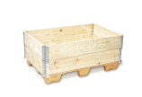 Paletten sind auch für Transporte in Kombination mit Holzaufsatzrahmen geeignet