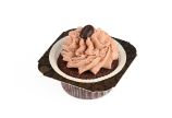 als besonderes Highlight kann ein Teil des braunen, mit goldenen Ornamenten bedruckten Trays an der Perforation mit abgetrennt werden – die perfekte Kombination mit der weissen Muffin-Kapsel