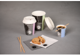 Heissgetränke-Becher PE-beschichtet «delicious memory»