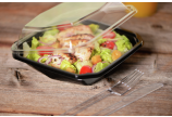 Salatschale aus PET Octaview mit Deckel