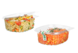 Salatschale aus rPET rechteckig mit Deckel