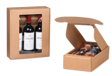 Flaschen-Geschenkkarton mit Sichtfenster