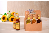 der Tragekarton lässt sich z.B. mit Geschenkbändern oder Motiv-Etiketten ganz einfach in eine hübsche Geschenkverpackung verwandeln