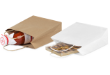 Tragetasche aus Kraftpapier mit gedrehter Kordel