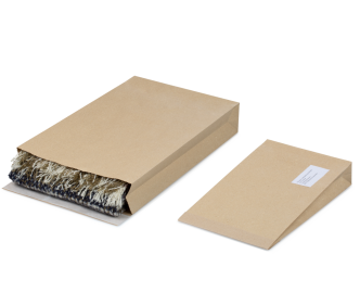 Graspapier-Versandtasche mit Blockboden