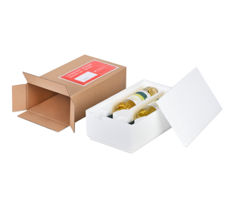 Flaschen-Versandverpackung Styropor® (EPS / Airpop®)