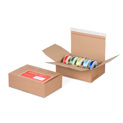Versandkarton für SmallPac-Sendungen mit Selbstklebeverschluss