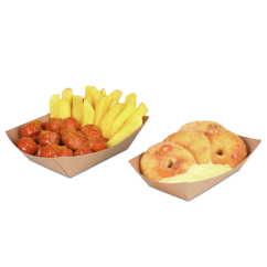 Snack-Schale aus Karton braun
