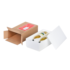 Flaschen-Versandverpackung Styropor® (EPS / Airpop®)