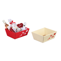 Geschenkkorb mit Herzen