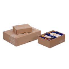 Geschenkschachtel mit Stulpdeckel & floralem Muster