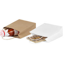 Tragetasche aus Kraftpapier mit gedrehter Kordel