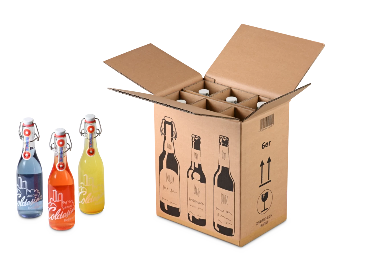 Flaschen-Versandkarton für 0,33 bis 0,50 Liter