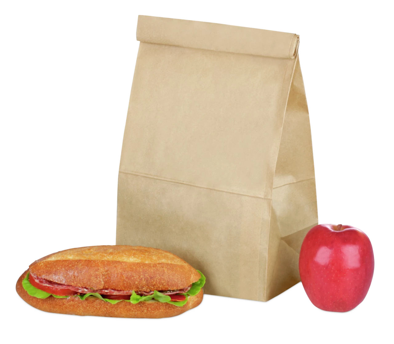 Lunchbag aus Kraftpapier