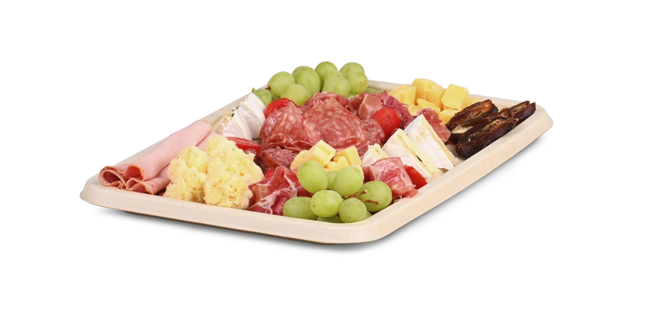 Servierplatte aus Bagasse