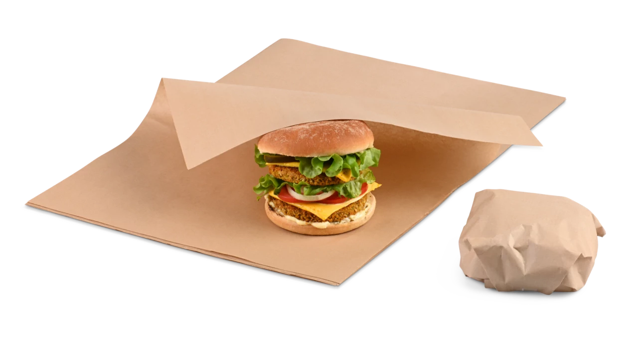 Burger-Papier braun