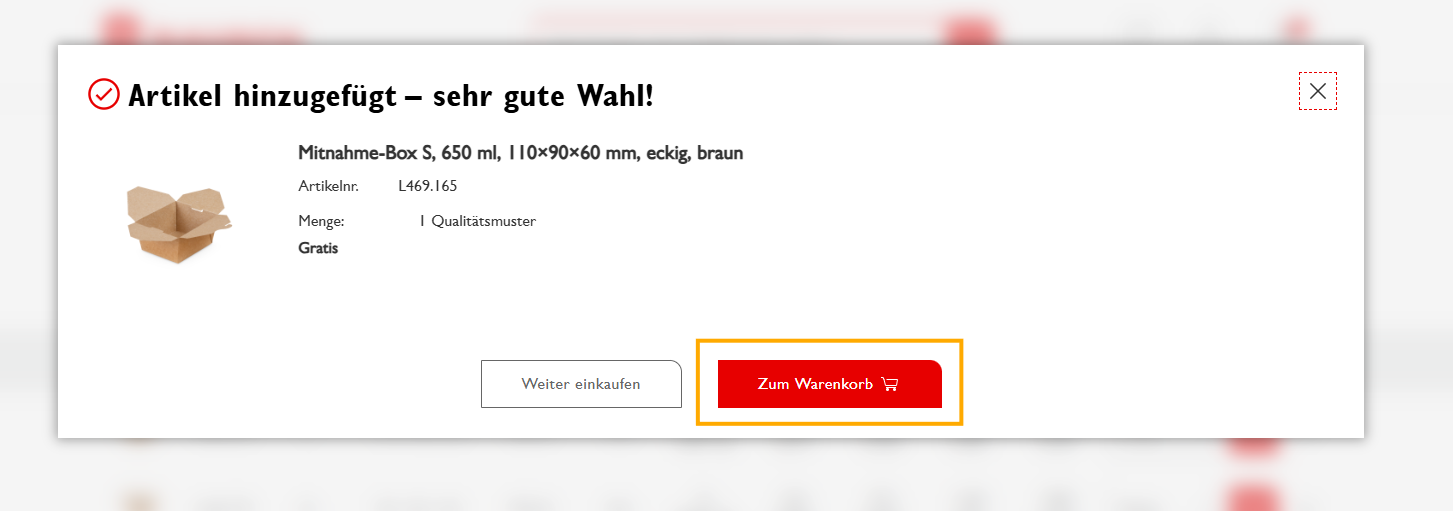 In den Warenkorb Erfolgsmeldung von RAUSCH