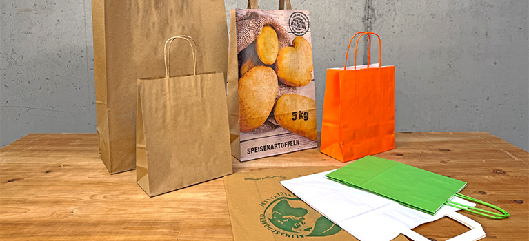 Zum Musterpaket «Tragetaschen für jeden Einsatz» → verschiedene Tragetaschen