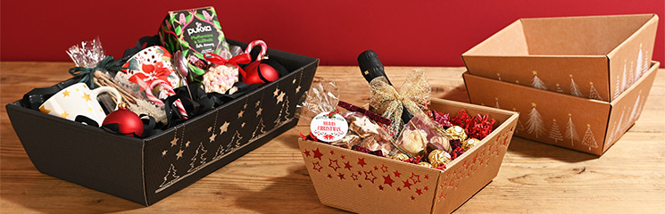 Weihnachtliche Geschenkkörbe