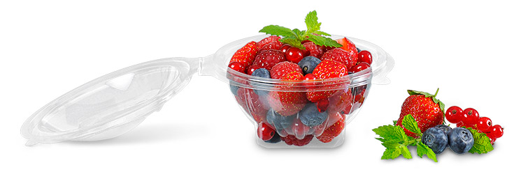 Obst in PET-Schale