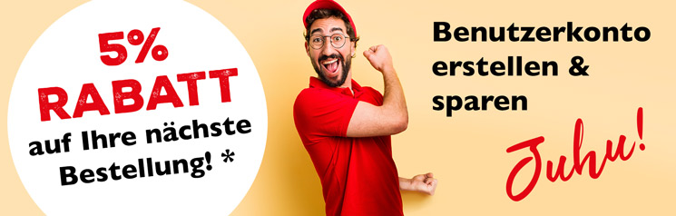 Banner zur Aktion «Benutzerkonto anlegen und sparen» Banner zur Aktion «Benutzerkonto anlegen und sparen»
