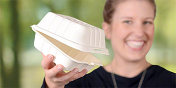 Burger-Box aus Bagasse Burger-Box aus Bagasse