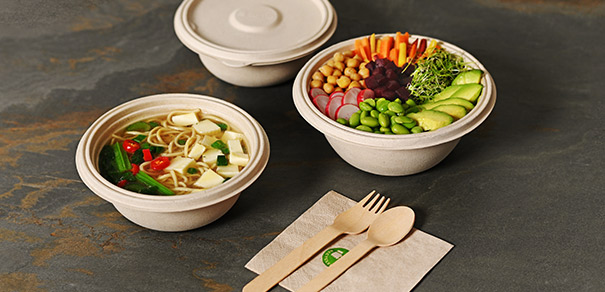 Menüschale aus nachhaltiger Bagasse Menüschale aus nachhaltiger Bagasse