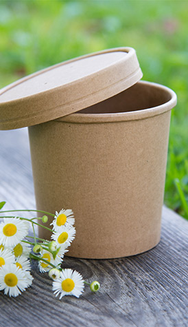 Suppenbecher in der Natur